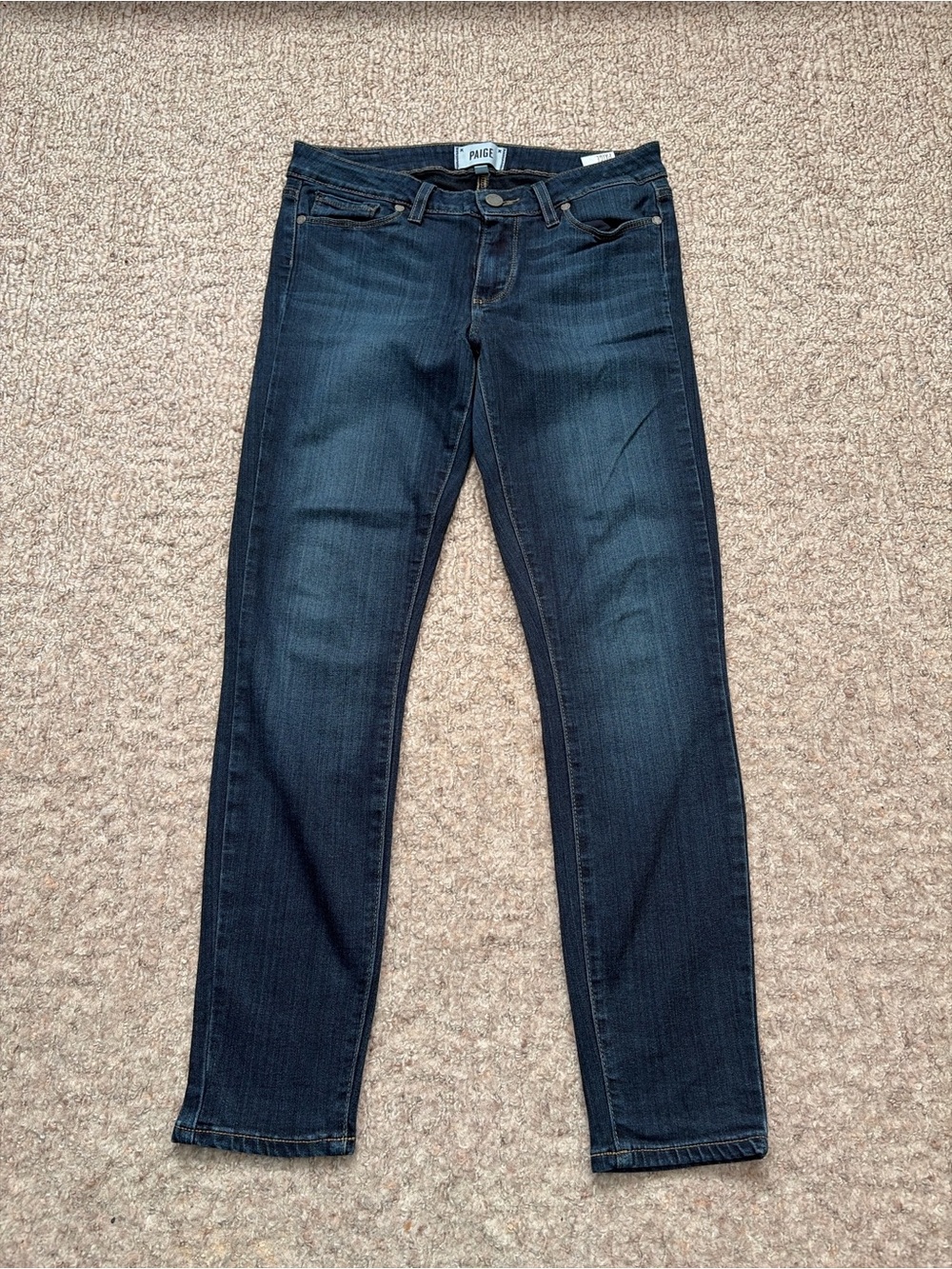 PAIGE Dark Indigo Ankle Slim Jeans